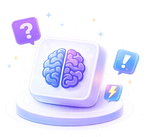 Illustration of a player taking a Bing Quiz trivia challenge